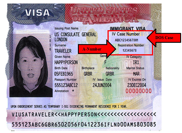 Immigration VISA stamp. Source: www.uscis.gov